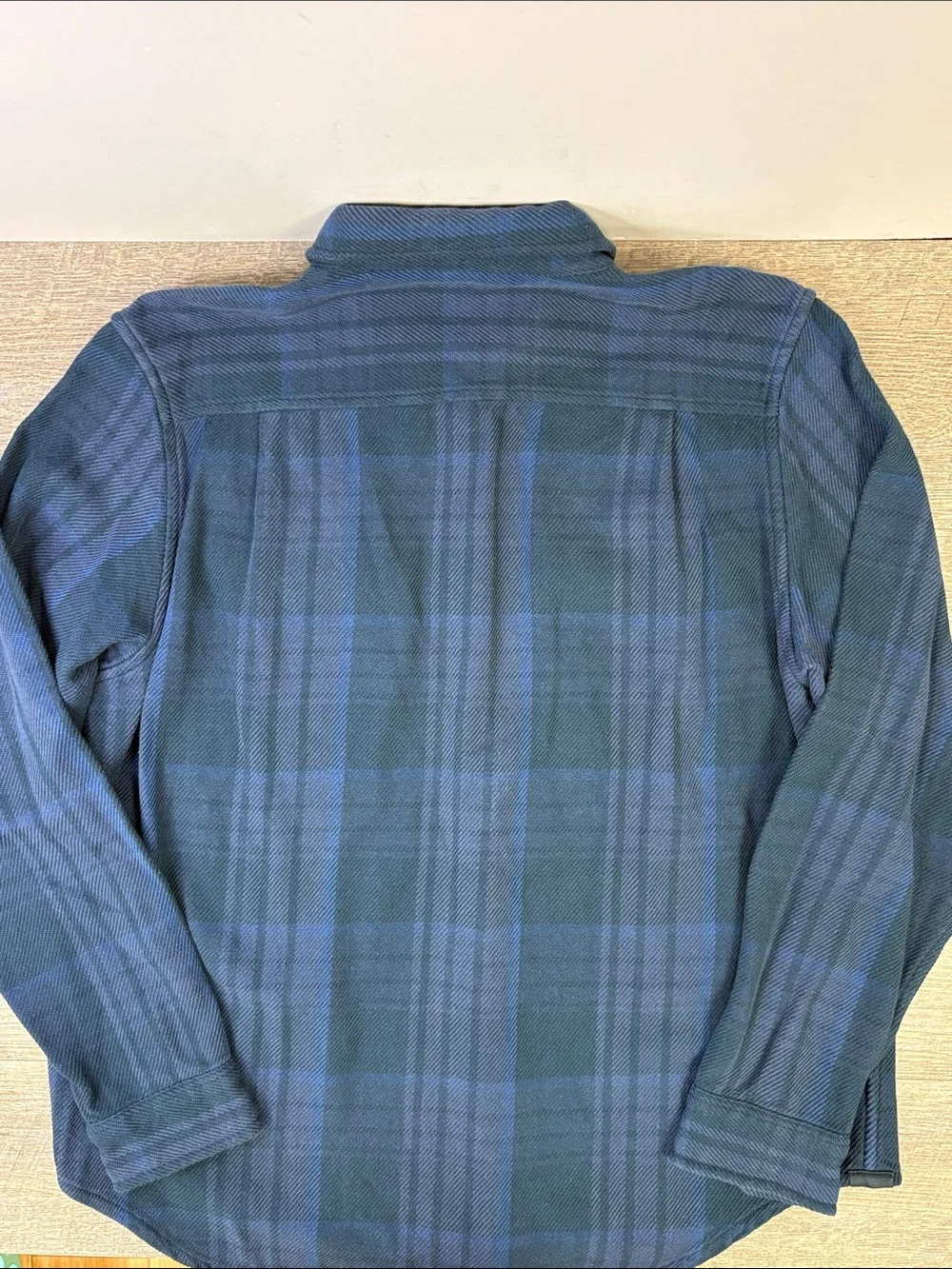 Outerknown Blanket Shirt Organic Cotton Blue Plaid Button-Up Overshirt XL